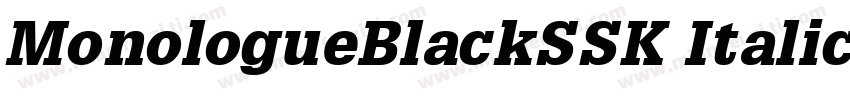 MonologueBlackSSK Italic字体转换